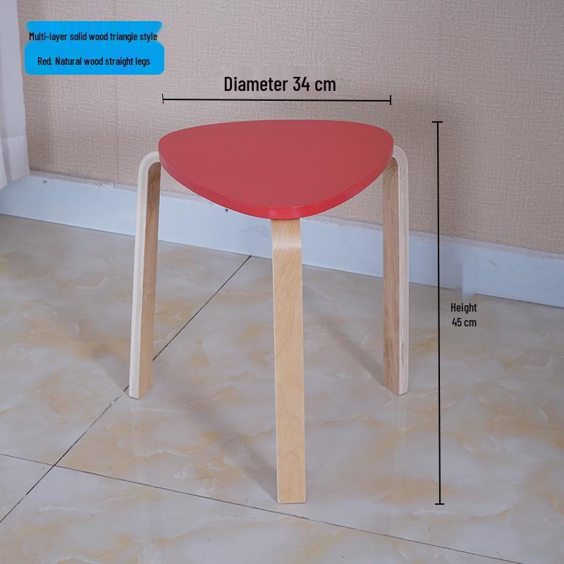 Solid Wood Stool - High & Low Styles: Commercial, Dining, Low, Simple, Adult Bentwood