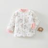 Unisex Baby Cartoon Jacket - Lightweight 60g Cotton, Two-Button, Seamless, Warm Outerwear for Autumn Outings.