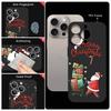Cute Santa Claus Pattern TPU Soft Silicone Case For iPhone 17 Pro Max 16E 16 15 14 13 Pro Max 12 Pro 11 Shockproof With Lanyard Phone Cover Fundas