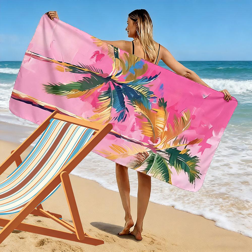 Tropical Palm Beach Towel Beach Towel Quick-drying for Travel Outdoor Sports Jogging Beach and Swimming