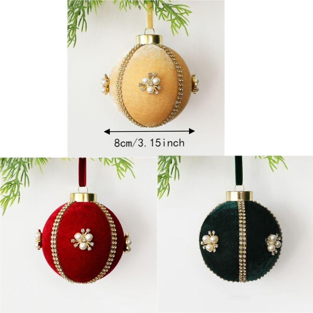 8cm Christmas Ball Ornaments Velvet Christmas Ball Decor Christmas Tree Decoration