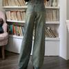 Loose Design,  Retro High Waisted Jeans, Women's Slimming And Drooping Feeling, Wide Leg Mopping Pants