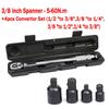 5-60N.m Reversible Ratchet Key 3/8" Adjustable Torques Key Square Drive Ratchet Torque Wrench High Precision Preset Hand Tools