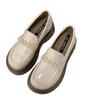 Glänzende Plateau kleine Lederschuhe Damen ins Britischer College-Stil neu erhöhend vielseitig Spice Girl jk Einzelschuhe