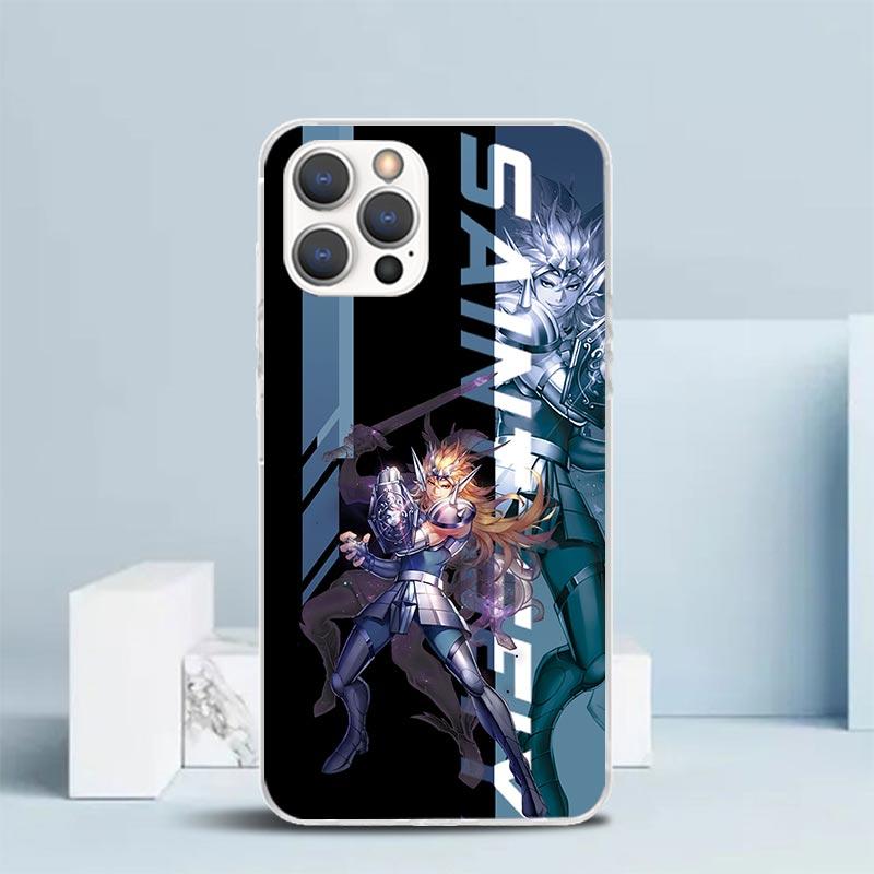 Saint Seiya Anime Soft Cover for iPhone 16 17 Air 15 14 Pro Max 16E Phone Case 13 Mini 12 11 7 SE 8 Print Pattern Fit Cases 16 1
