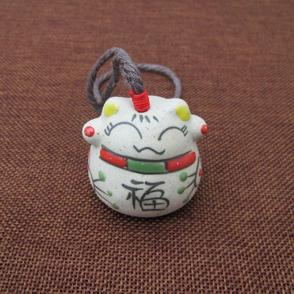 Character Lucky Cat Japanese Style Wind Chime Bag Pendent Hanging Decorations Bell Key Chain