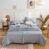 Light Luxury Simple Plaid Quilt Summer Lightweight Comforter Machine Washable Soft Comfortable Breathable Can Sleep Naked