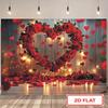 2D Lichterkette Rote Rose Herz Wandteppich Wandbehang Liebe Hintergrundtuch