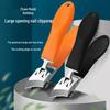 Large Powder-Coated Pointed Nail Clipper, Slanted Mouth Manicure Tool for Home Use