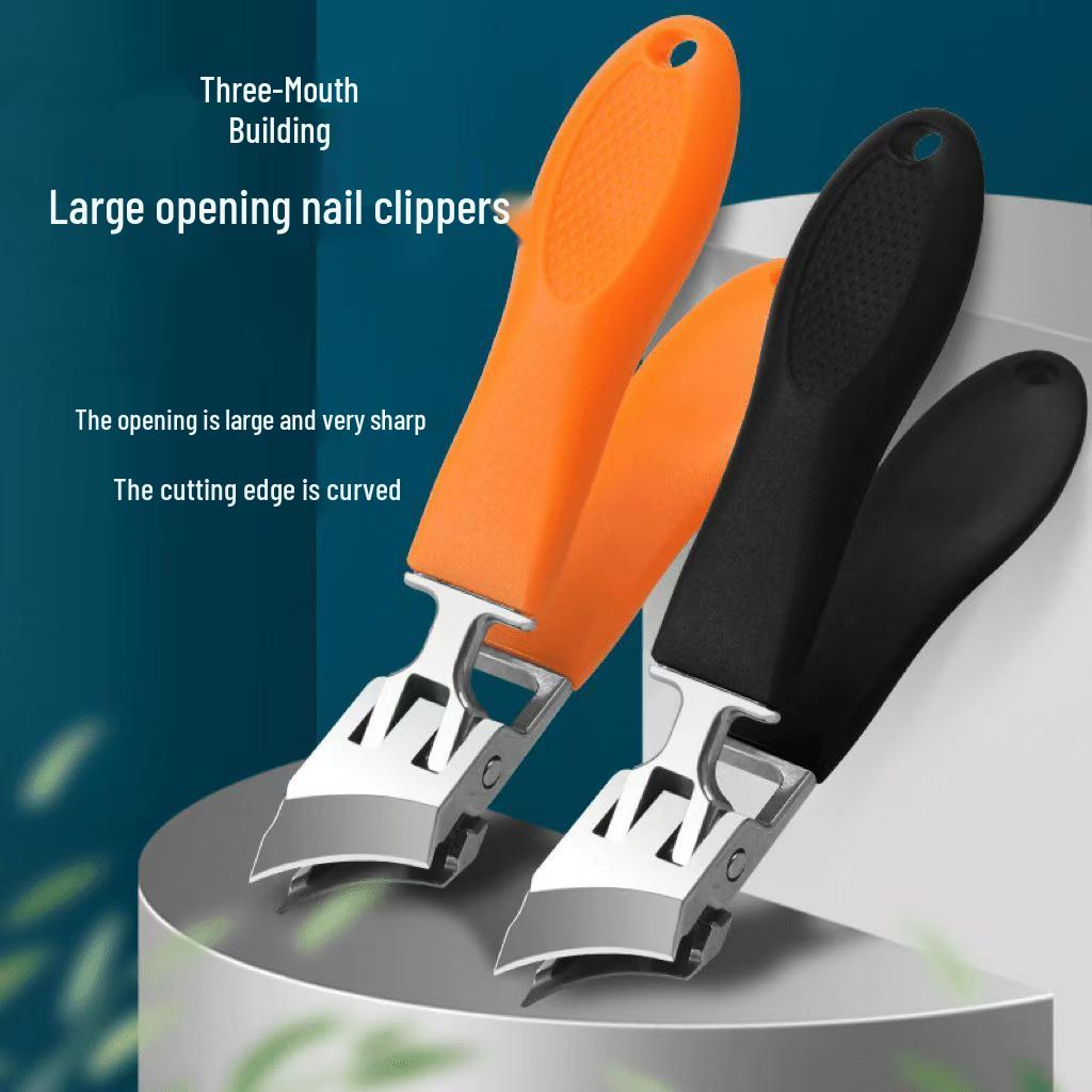 

Large Powder-Coated Pointed Nail Clipper, Slanted Mouth Manicure Tool for Home Use