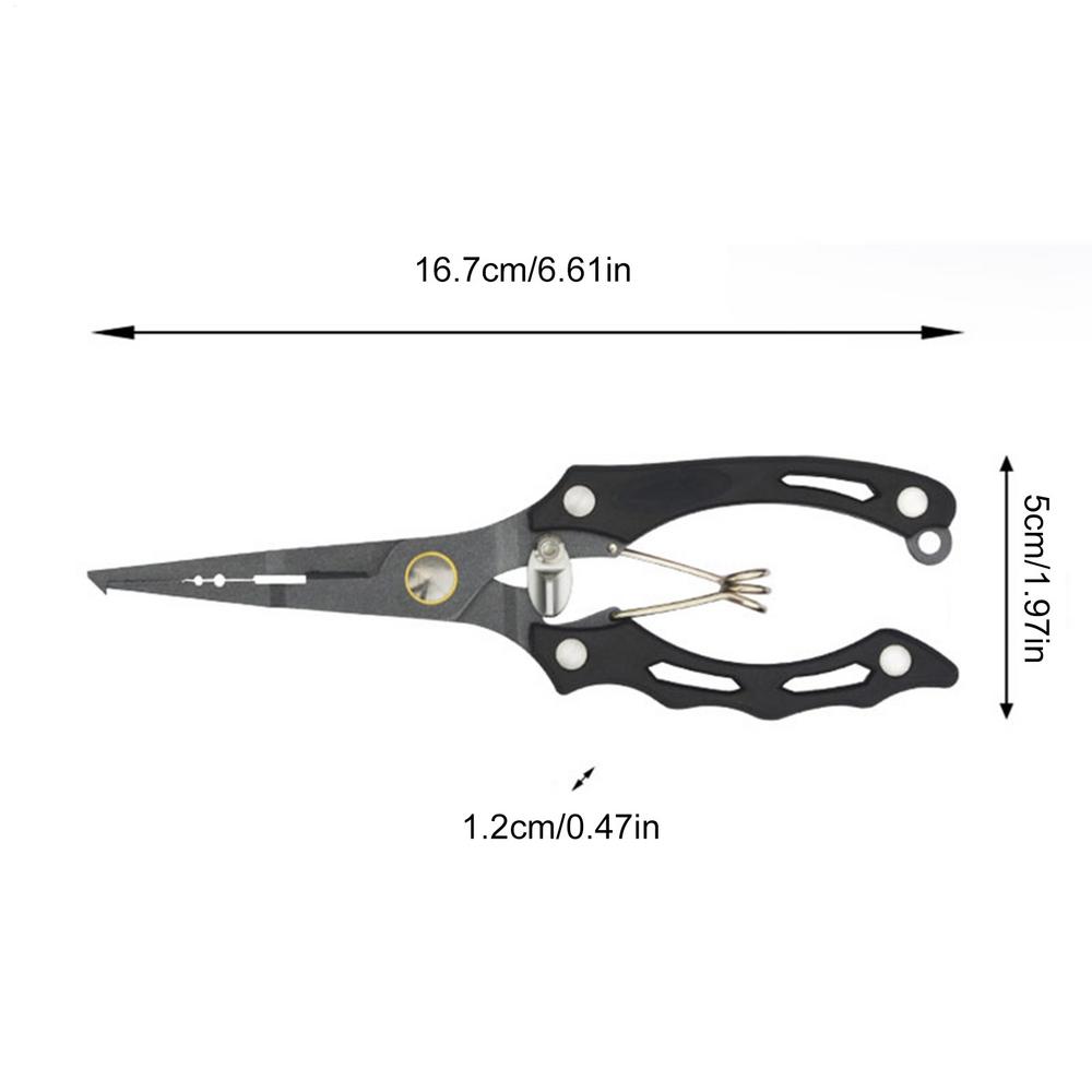 Fishing Plier Heavy-Duty Long Nose Hook Remover Scissors Saltwater Fishing Pliers For Catfish Bass Trout Tackle Box Boat