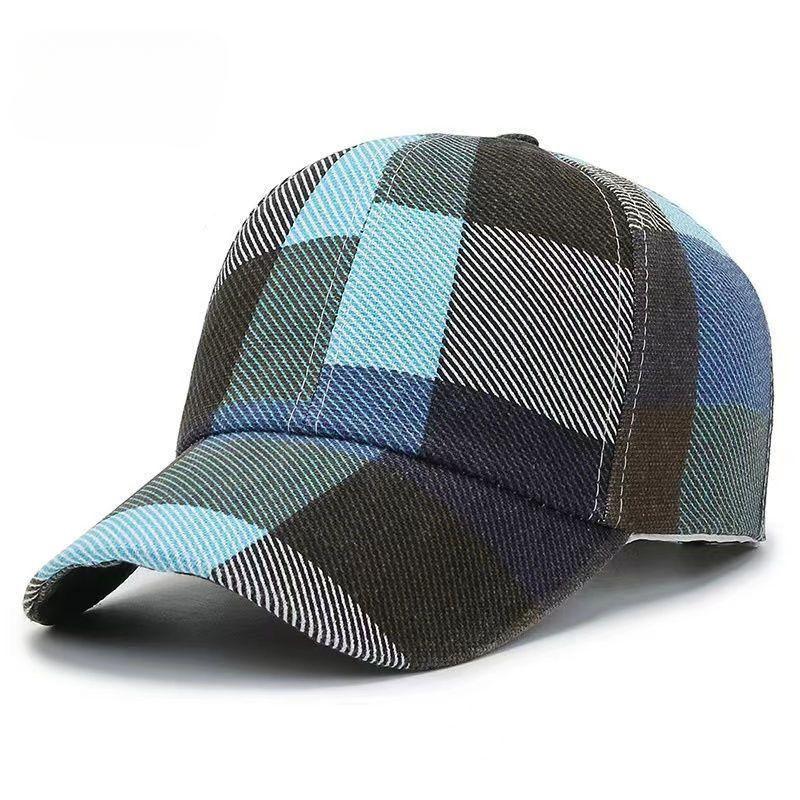 Checked Trendy Sun Hat Women's Windproof Baseball Cap Color Fashion Casual Versatile Outdoor Cap