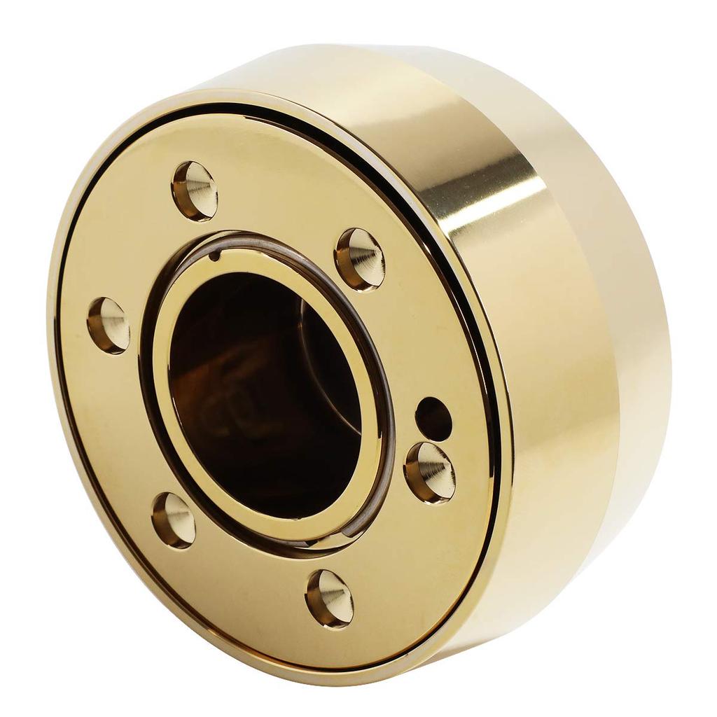 NRG Innovations Ratt Versjon 2 Hurtigkobling Kort Navadapter med Monterings Hurtig Gratis Krom Gull NRG-SRK-201C-GD Bolter, Lås, Spinn,