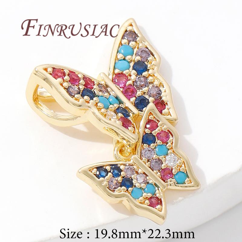 18K Real Gold Plated Crystal Charms For Jewelry Making,Trendy Jewellery Charms Accessories,Pendant For Needlework