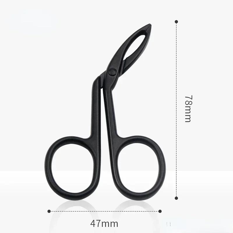 New Elbow Eyebrow Pliers Clip Scissors Tweezers Straight Pointed Stainless Steel Eyebrow Plucking Makeup Beauty Tools чёрный
