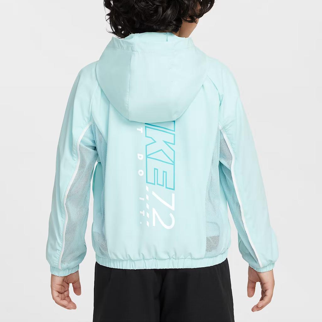 Nike Jacket Fashion Sports Casual Comfortable Hooded Kids Jackets Ice-Blue II3038-474