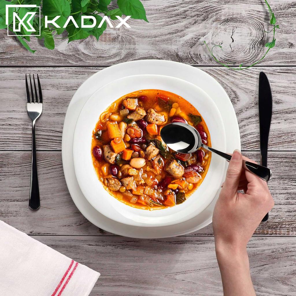 KADAX Deep Dinner Plate 23cm White