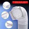 Square Air Conditioning Exhaust Hose Adapter Air Conditioning Exhaust Pipe Extension Adapter for Hose Connections