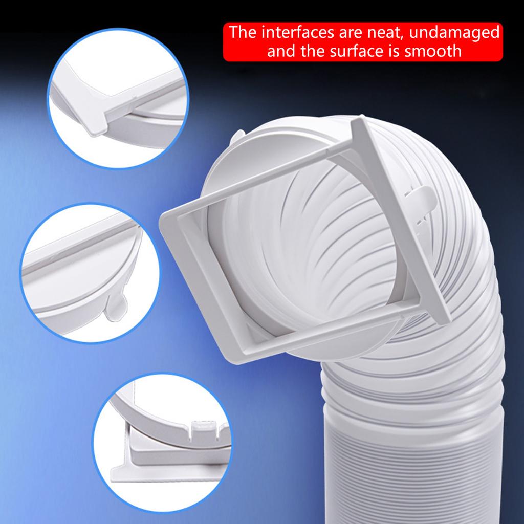 Square Air Conditioning Exhaust Hose Adapter Air Conditioning Exhaust Pipe Extension Adapter for Hose Connections