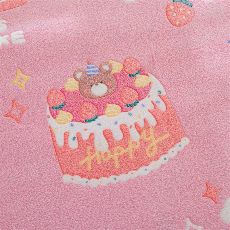 Cozy Flannel Blanket for Office or Nap - Coral Fleece Throw Gift.