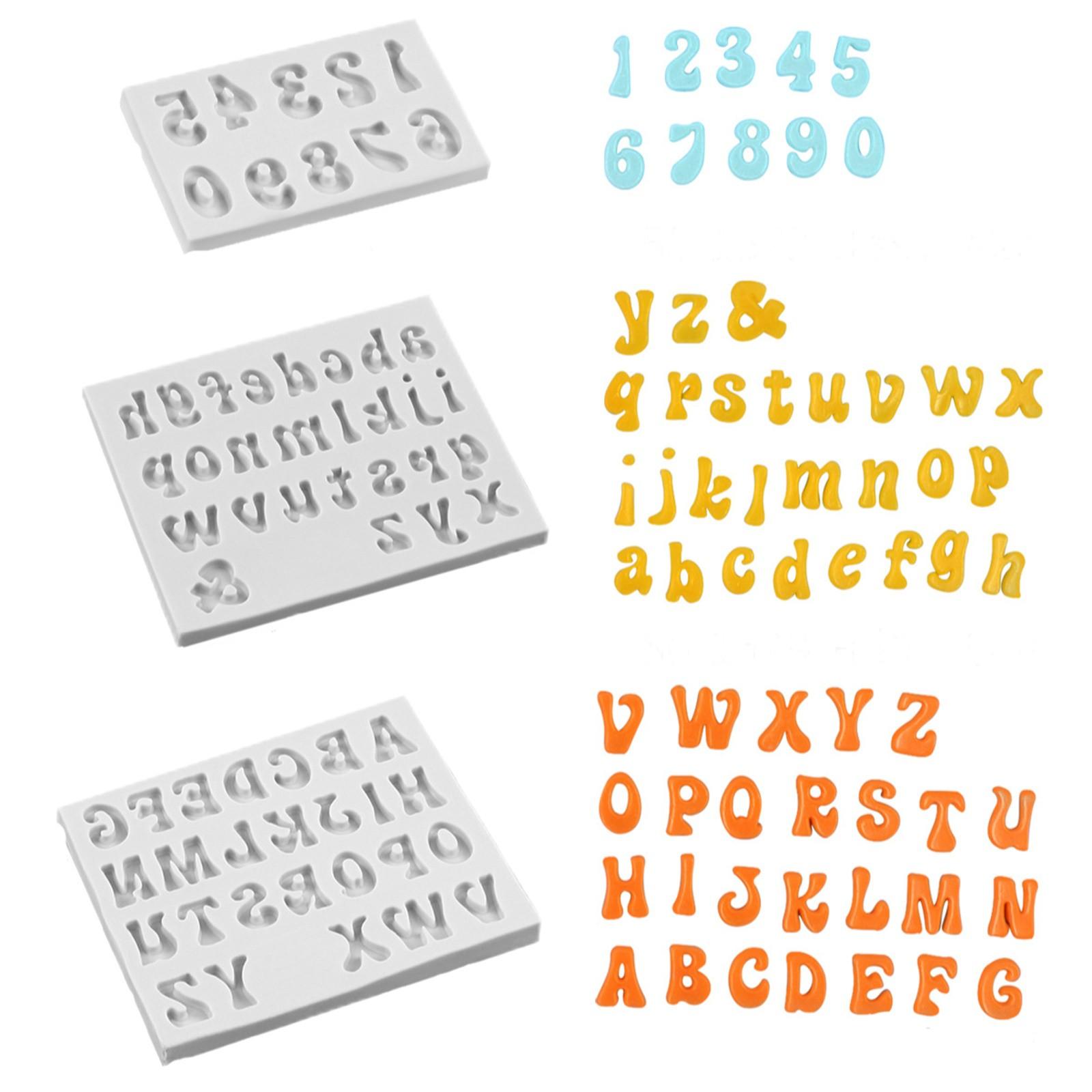 

Силиконовая форма для сахарного ремесла в виде буквы «Алфавит» Инструменты для смолы Инструменты для помадки для кексов One Size