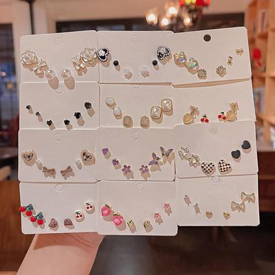 Set Orecchini Ago Argento S925 Occhio di Gatto & Perla - Stile Coreano