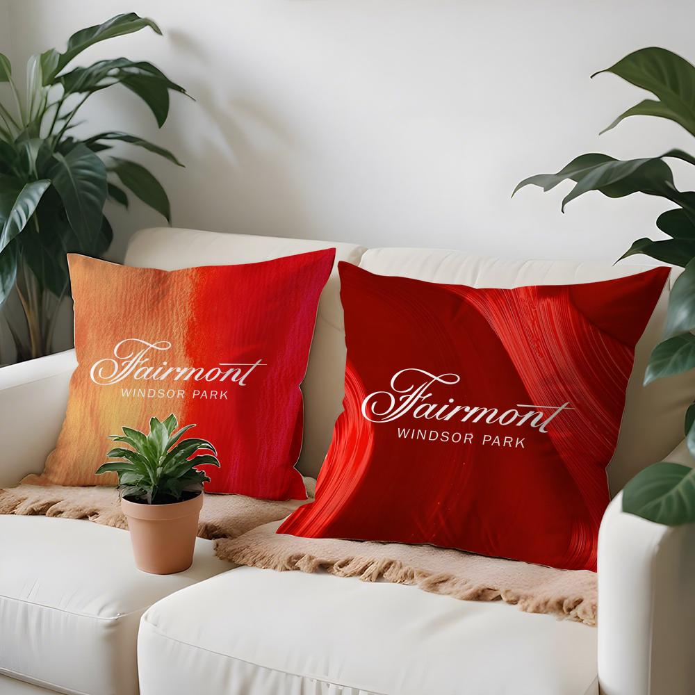Fairmont H-Hotels & Resorts Pillow Case Living Room Sofa Decorative Cushion Cover Simple Household Light Luxury Printed Pillow