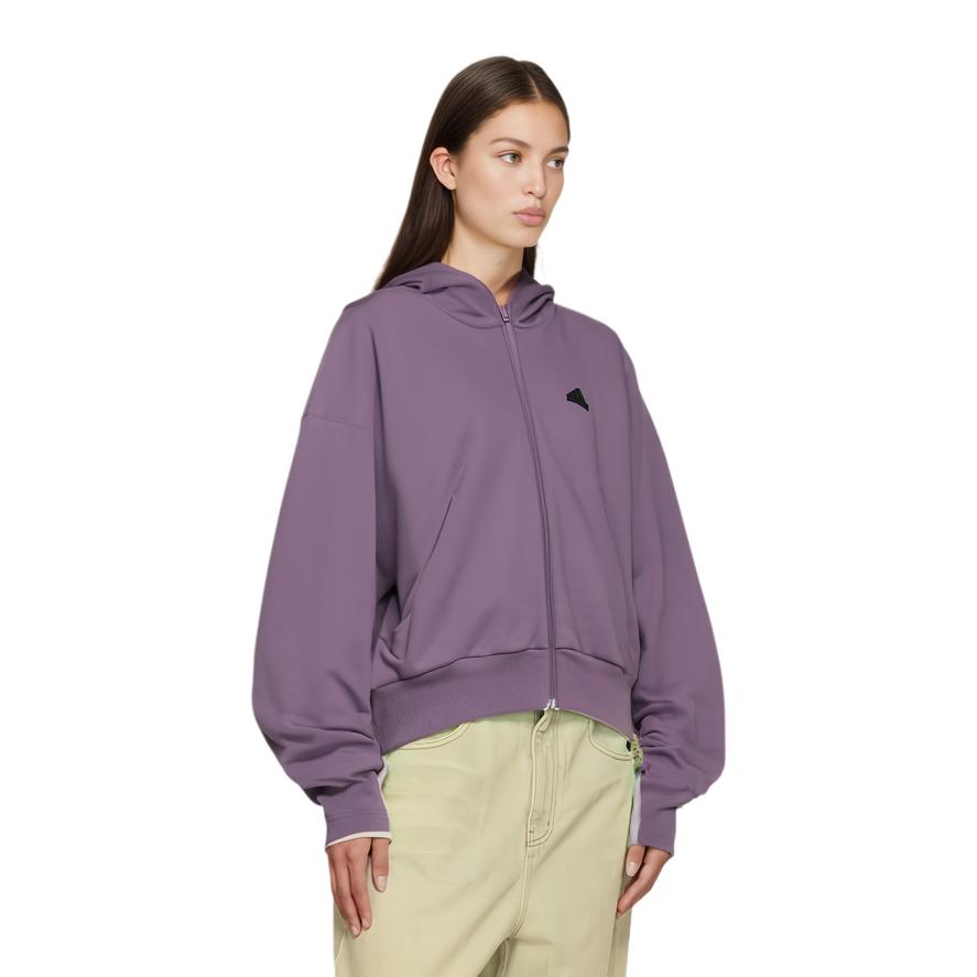 adidas Z.N.E. Full Zip Hoodie Sweatshirt Women's Contour Violet IN5132