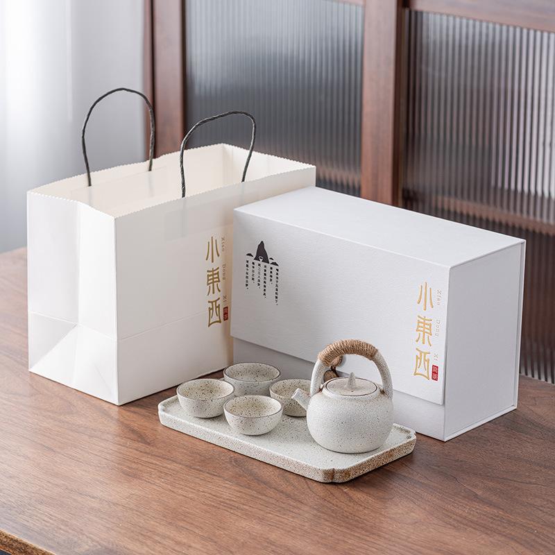 Light Luxury Kung Fu Tea Set Gift Box Set, a Pot of 24 Cups of Tea Tray, Business Gifts for Customers