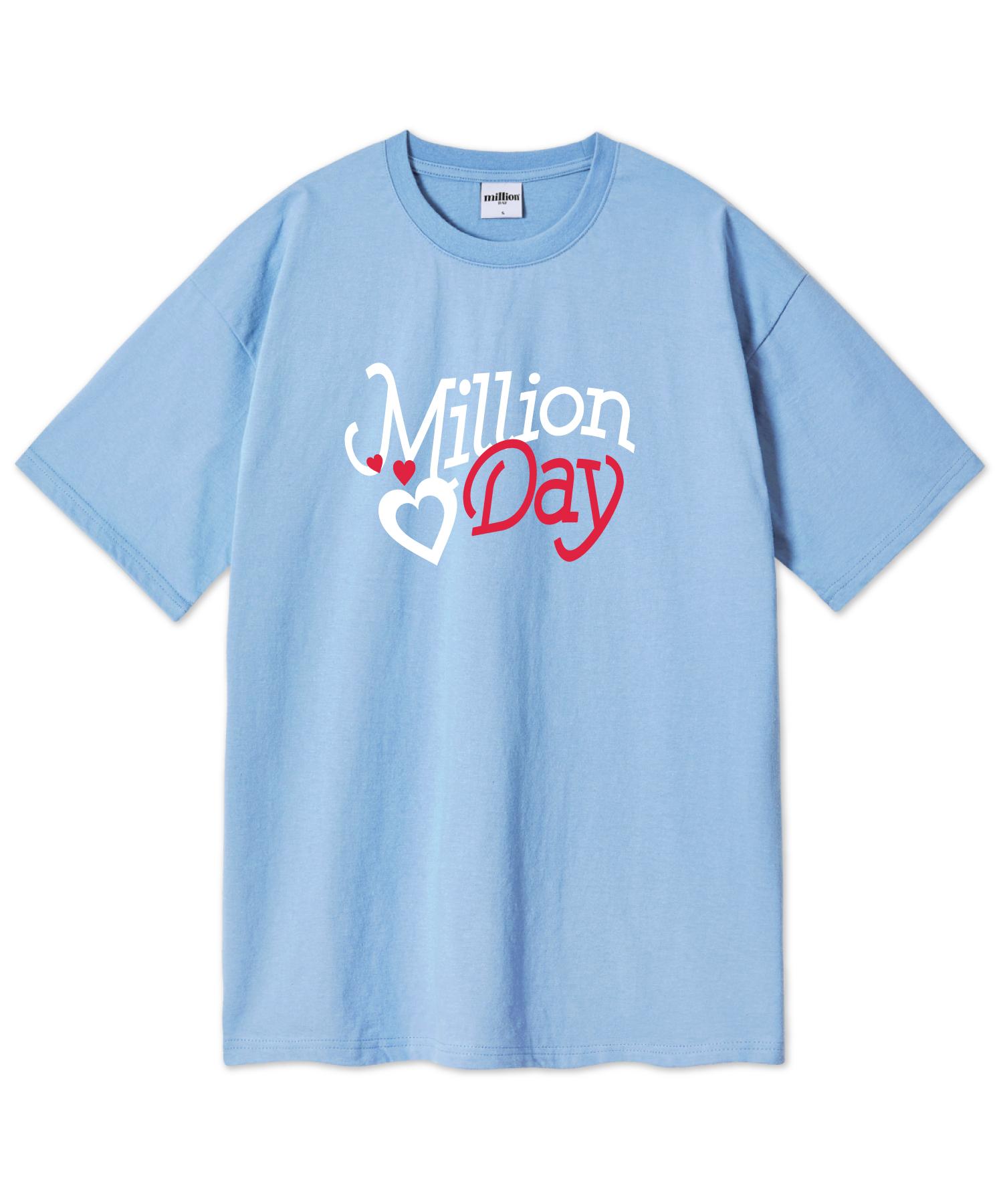 Million Day Million Million Heart Oversized Short Sleeve T-Shirt Jet Black/M