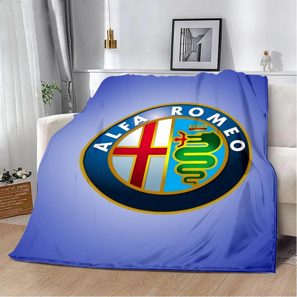 Sportwagen-Luxus-ALFA-ROMEOES-bedruckte Decke, Picknickdecken, warme Decke, weich und bequem, für zu Hause, Reisen, Geburtstagsgeschenk