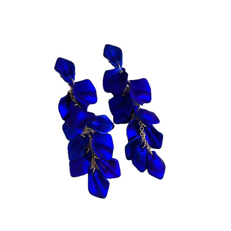 Colorful Bohemian Tassel Flower Stud Earrings - Exaggerated Summer Vacation Style