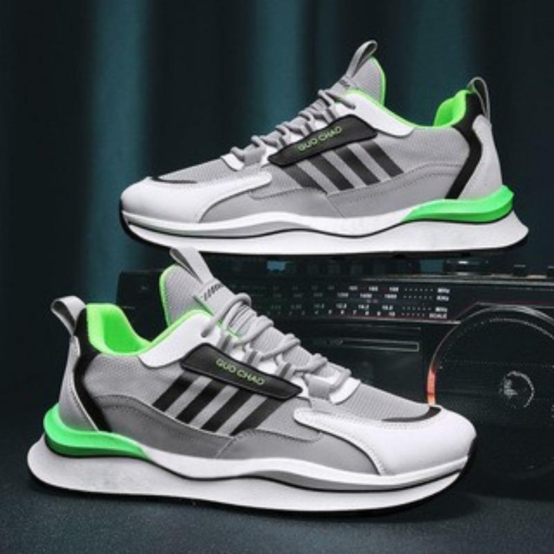 Men's sports shoes spring new running shoes fashion men's casual trendy shoes men's flying woven breathable casual men's shoes