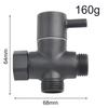 Edelstahl G7/8" G1/2" G3/4" Umstellventil 3-Wege Wasserverteiler WC Duschkopf T-Adapter Umsteller Armatur Badezimmer