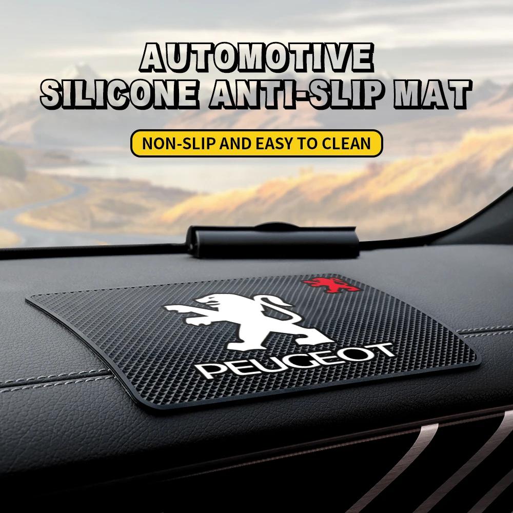Autoaufkleber 2025 Heißes Auto Armaturenbrett Klebrige Anti-Rutsch-Matte Silikon Anti-Rutsch-Aufbewahrungsmatten für PEUGEOT 3008 5008 206 208 308 207 50