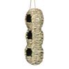 Yousheng Bird Nest 3 Holes Windproof Portable Natural Woven Hanging Bird House Bird Supplies
