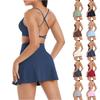 Women's Fashionable Solid Color Camisole Top, Beautiful Back Sports Bra, Casual Running And Fitness Short Skirt, Yoga Suit Set