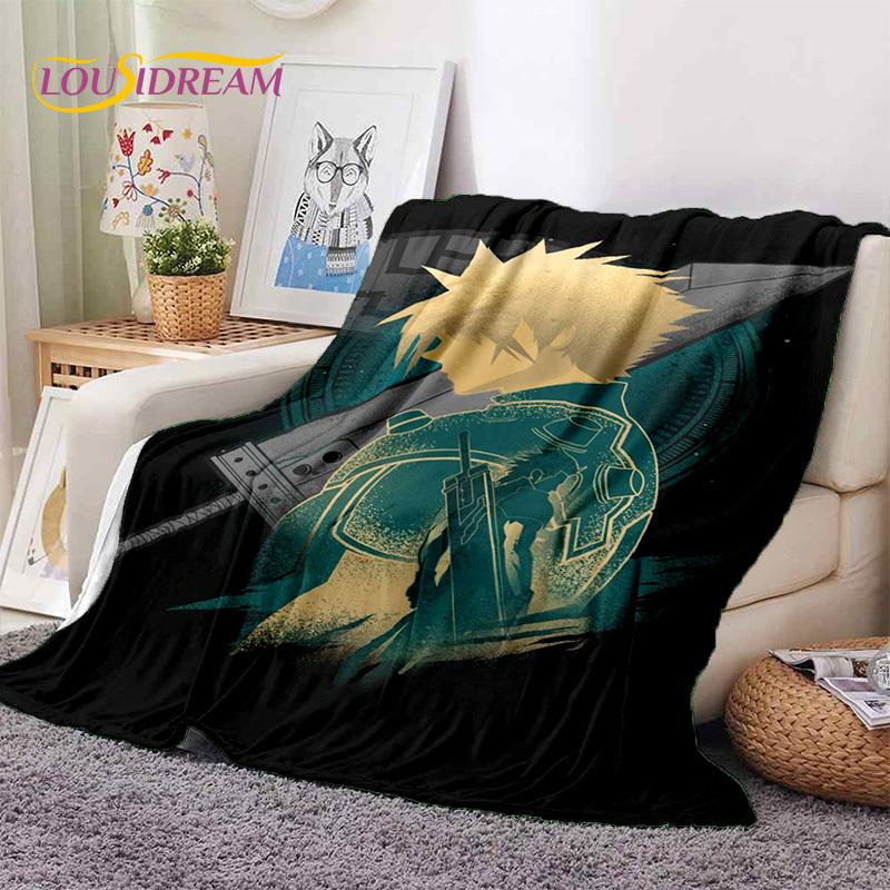 Final Fantasy Series Games Soft Blankets,Keep Warm Throw Blanket Comfortable Blanket for Picnic Beds Sofa Home Bedroom Gift Kids