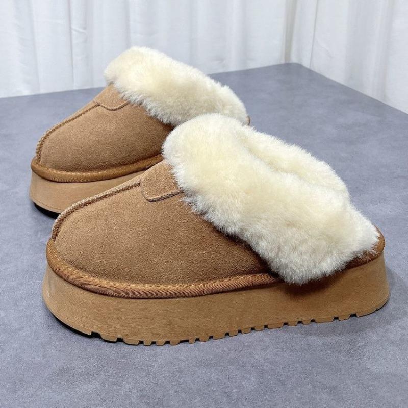 New Thick-soled Shoes, Snow Boots, Women's Shoes, Thickened and Fleece Flip-flops