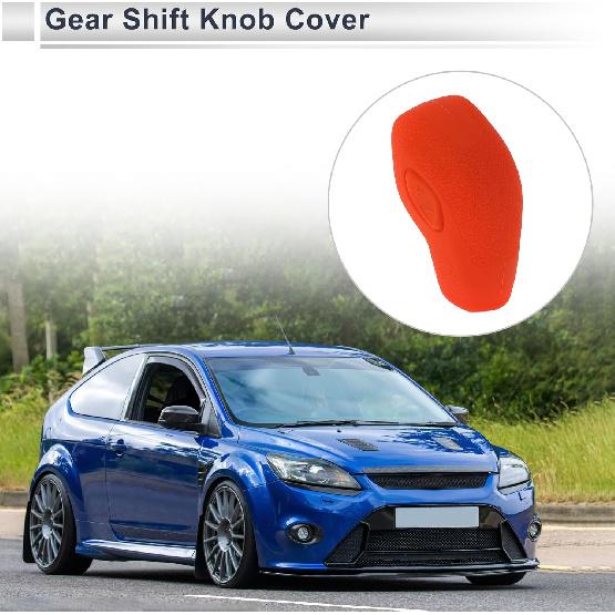 Gear Shift Knob Cover Anti-slip Stick Shifting Handle Protector Silicone 1 Pc for Ford Focus 2012-2018 Red
