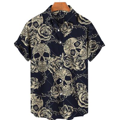 Herren Designer Hawaiihemden Kurzarm Kragen Top Mode Streetwear 3D-Druck Hiphop Lässig Vintage Kleidung