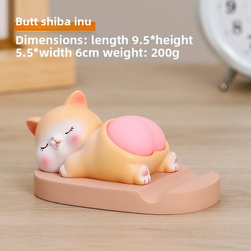 New Model "Pig Butt" Mobile Phone Stand - Desktop Decoration Item, Office Workstation Phone Holder, Girl-themed Stress-relieving Stand