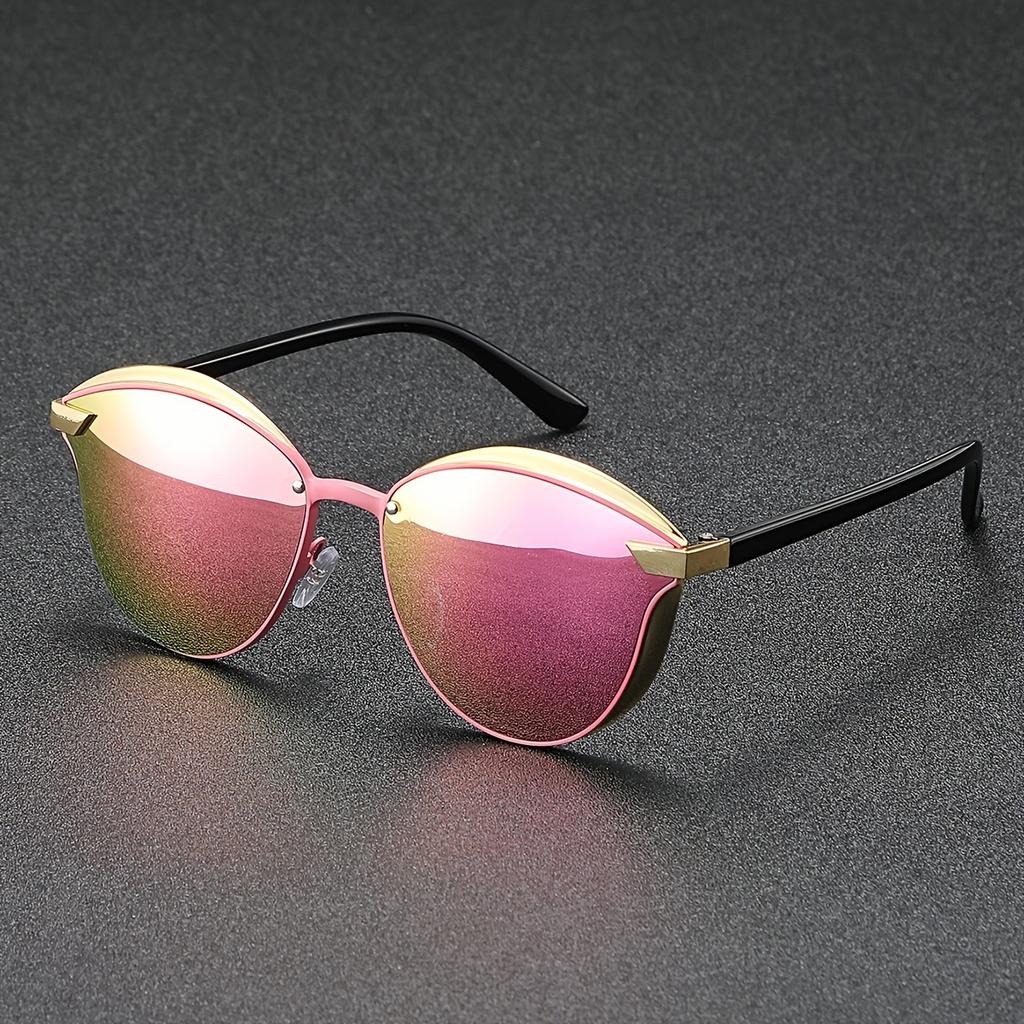High-quality Sunglasses For Both Men And Women, Featuring Golden Frames, Suitable For Hiking, Driving, Fishing, And Photography.