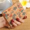 Retro Print Women's Coin Purse and Card Holder - Cork Texture Wallet 2025