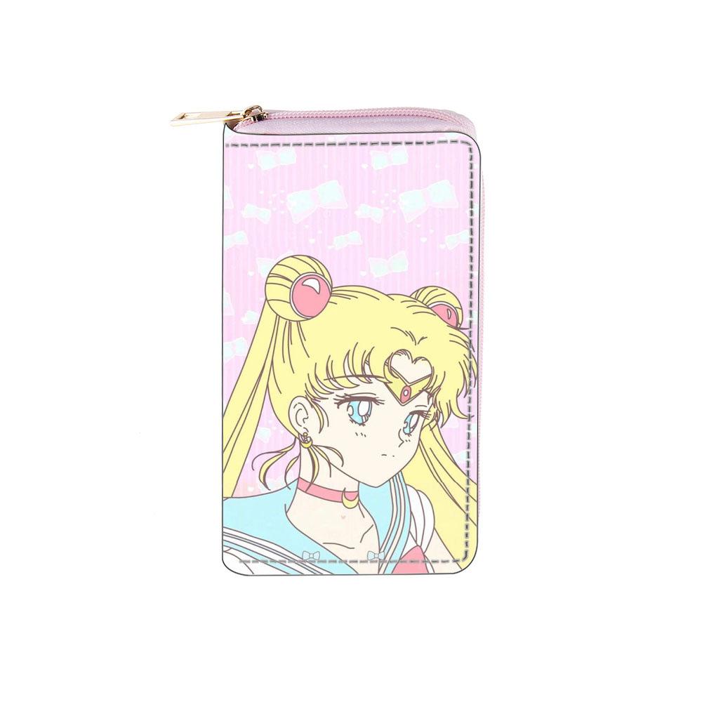 Cartoon Long Zipper Wallet Wallet Clutch Sailor Moon