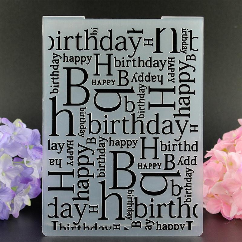 Fustella Metallica "Happy Birthday" Per Scrapbooking | Stampo In Acciaio Al Carbonio 7,8x6,1 Cm, Per Biglietti, Album E Decorazioni Fai Da Te