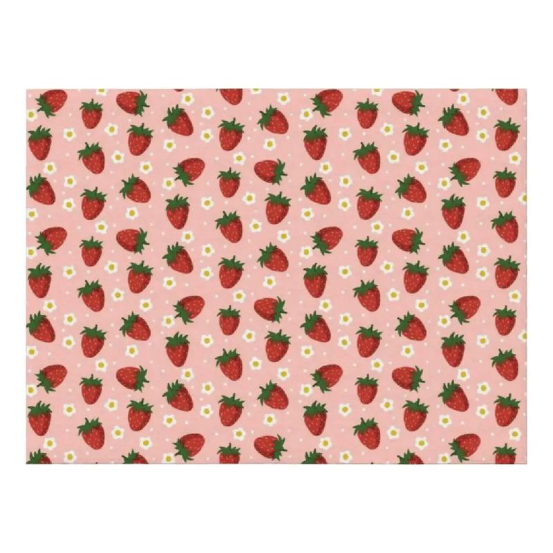 Padr?o De Morango E Flor Vsco Throw Blanket Personaliz S разноцветный