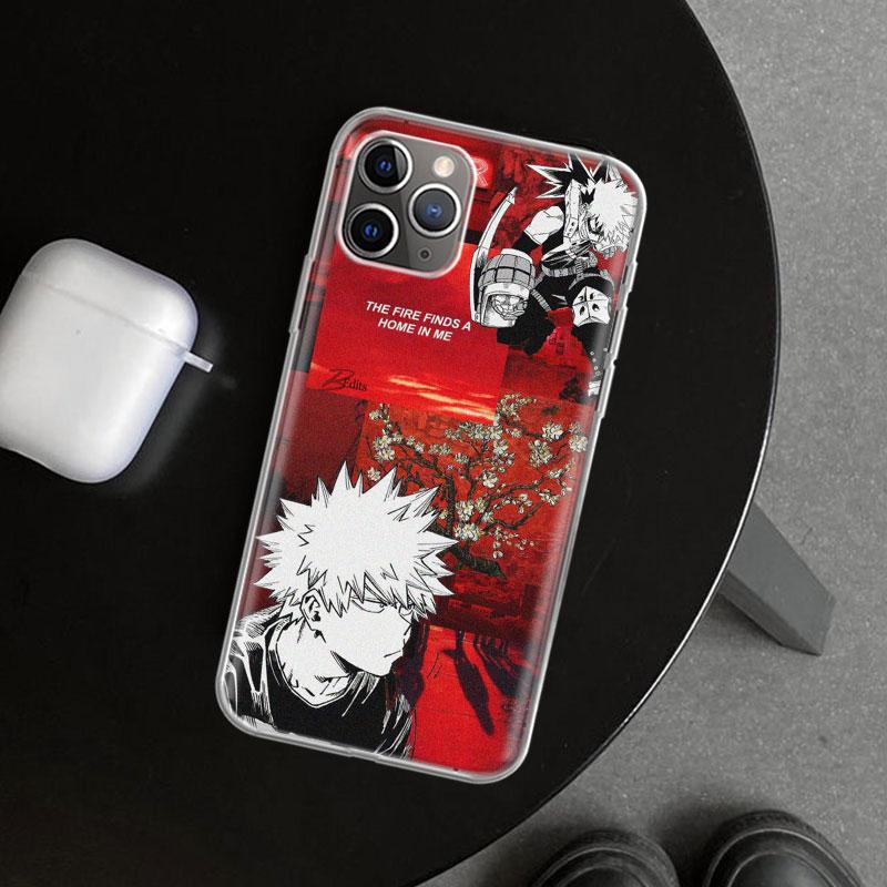 MHA Bakugou Katsuki Phone Case Cover for iPhone 11 12 13 Mini 14 15 Plus 16 Pro Max 17 Air 7 8 + SE Art Customized Fundas 11 12