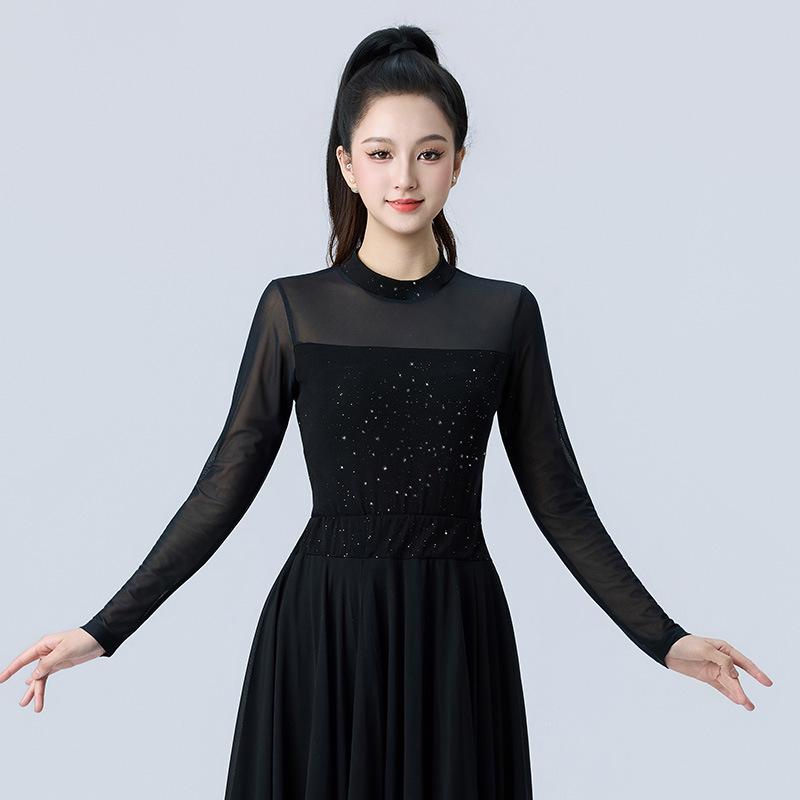Modern Long Sleeve Dance Skirt for Performance and Practice