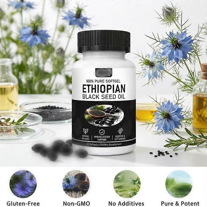 3x Geles y Golosinas Nutritivas de Aceite de Semilla Negra Etíope 100% 60 Unidades
